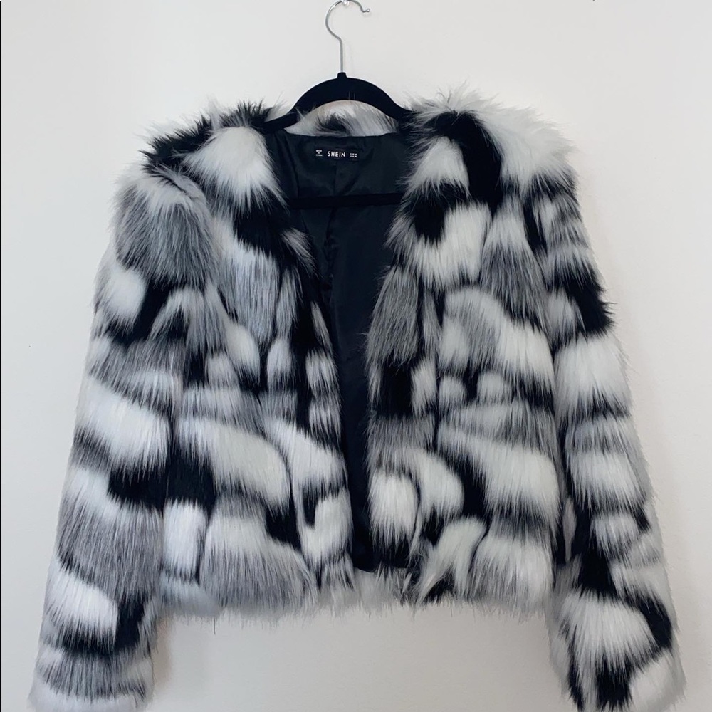 Fluffy coat for a night out!